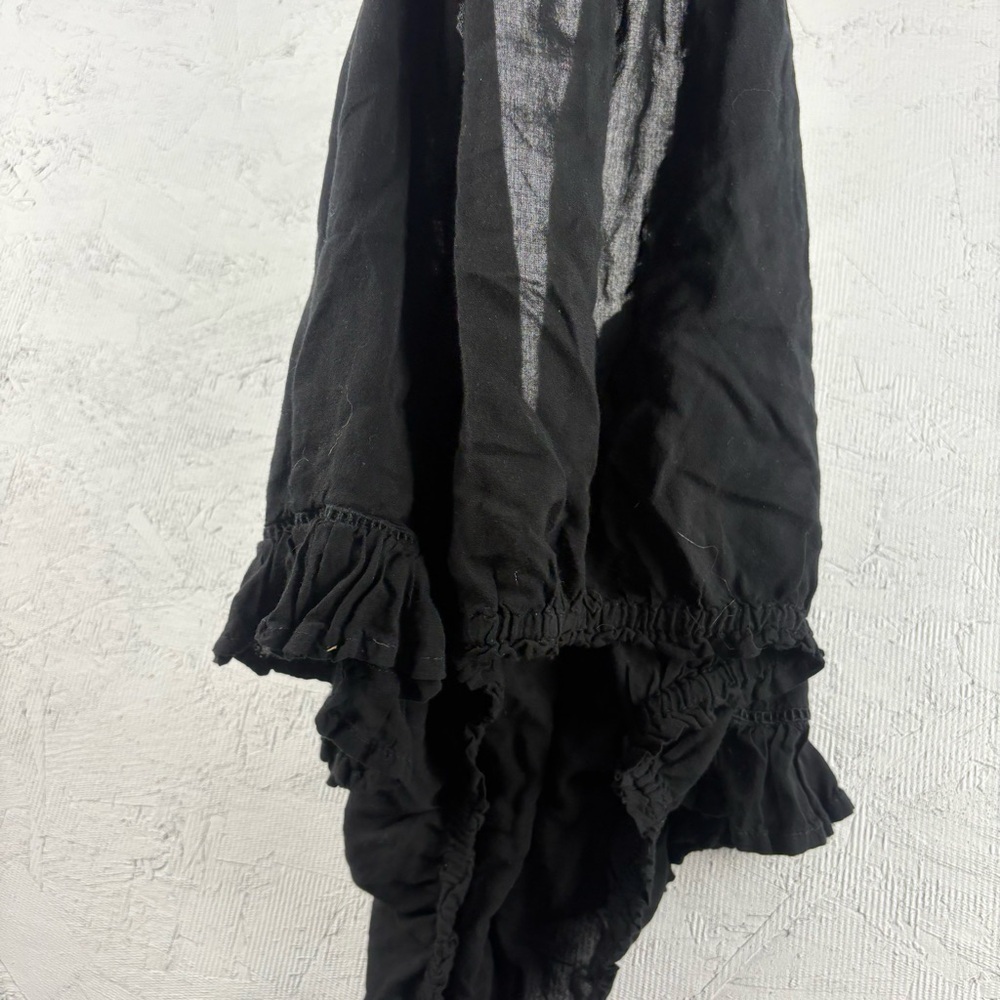 Keliki Hawaiian Black Off-Shoulder Women's Lightweight Crop Top Bell Sleeves L - Picture 10 of 10